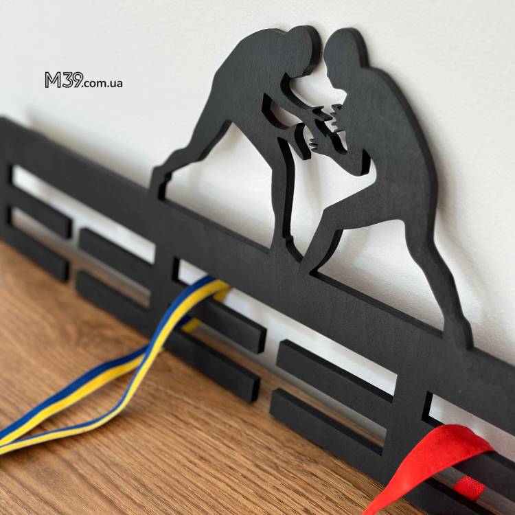 Медальниця з дерева боротьба, дзюдо, бойові мистецтва