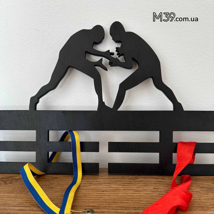 Медальниця з дерева боротьба, дзюдо, бойові мистецтва