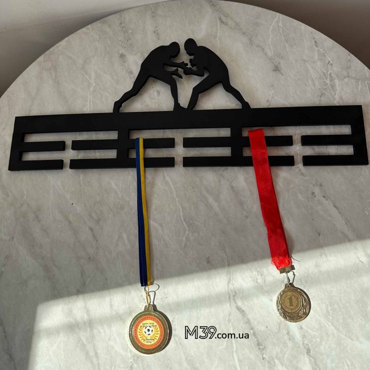 Медальниця з дерева боротьба, дзюдо, бойові мистецтва