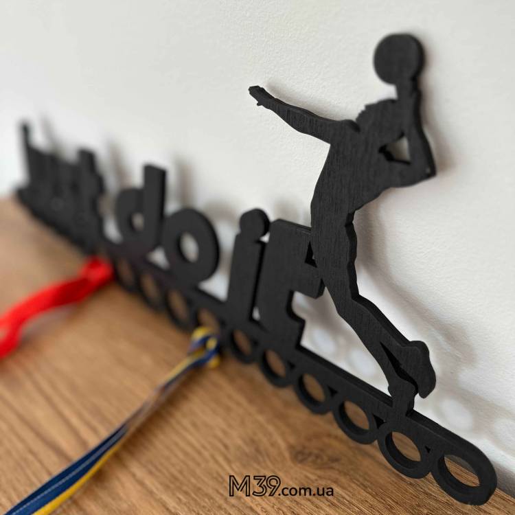 Медальница из дерева волейбол Just do it