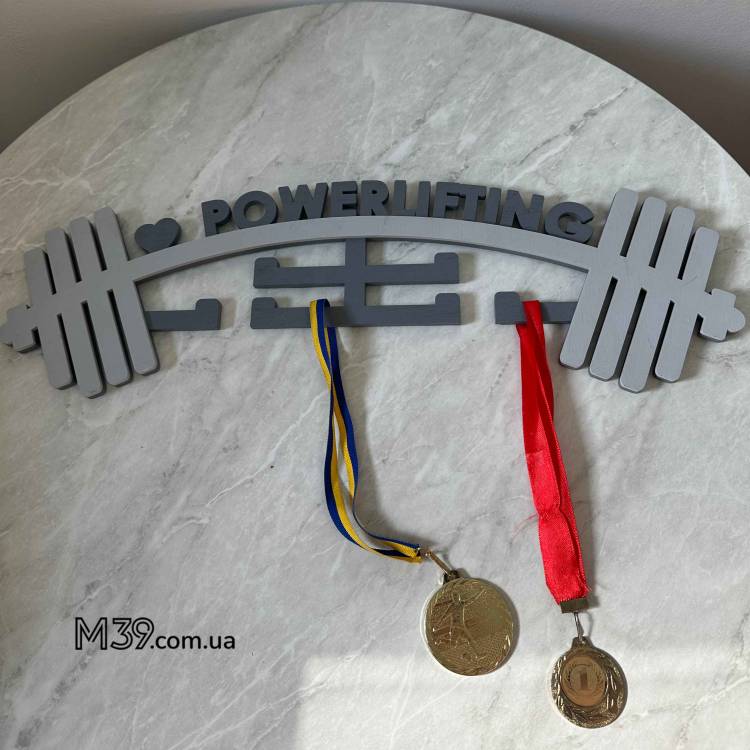Медальниця з дерева пауерліфтинг штанга, Powerlifting