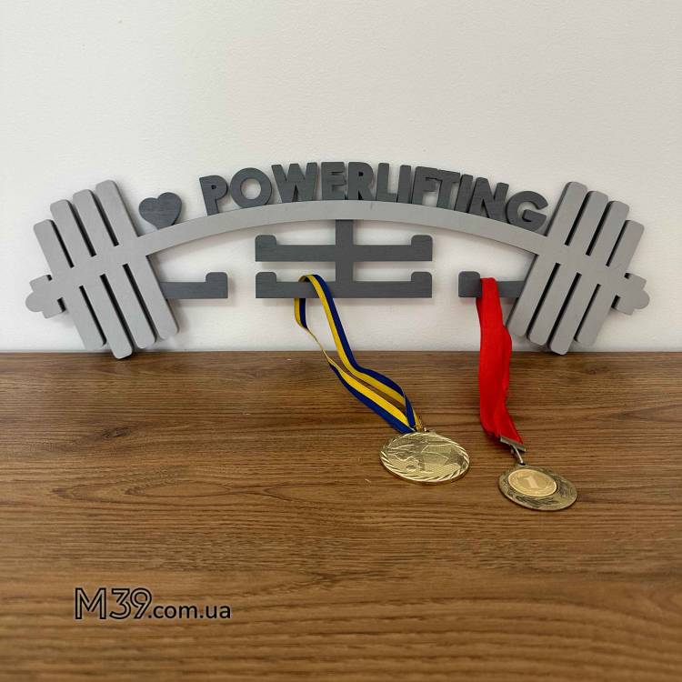 Медальниця з дерева пауерліфтинг штанга, Powerlifting