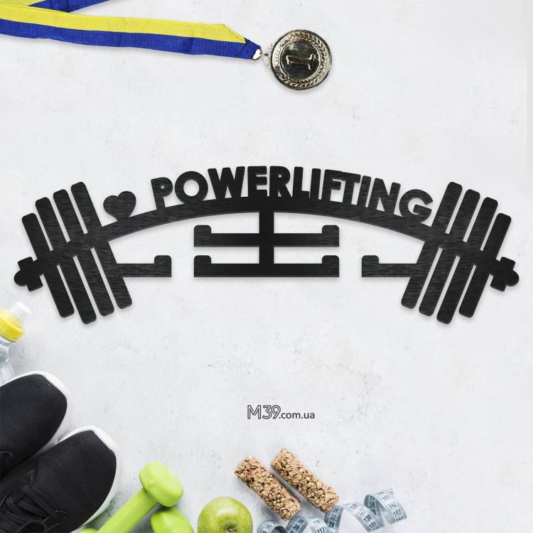 Медальниця з дерева пауерліфтинг,Powerlifting, штанга m39.com.ua Медальниця з дерева пауерліфтинг,Powerlifting, штанга