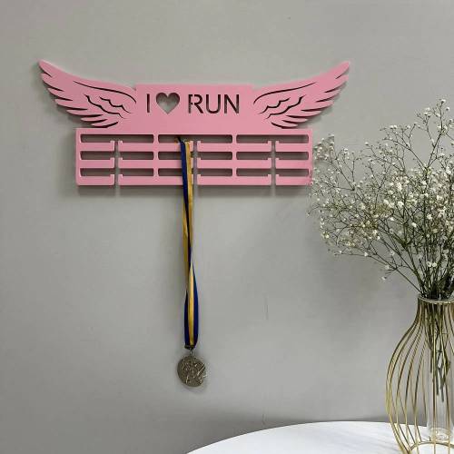 Медальниця з дерева біг, I love run