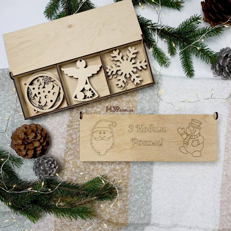 Декоративный набор новогодних украшений на елку "С Новым Годом" - 9 игрушек m39.com.ua Декоративный набор новогодних украшений на елку "С Новым Годом" - 9 игрушек