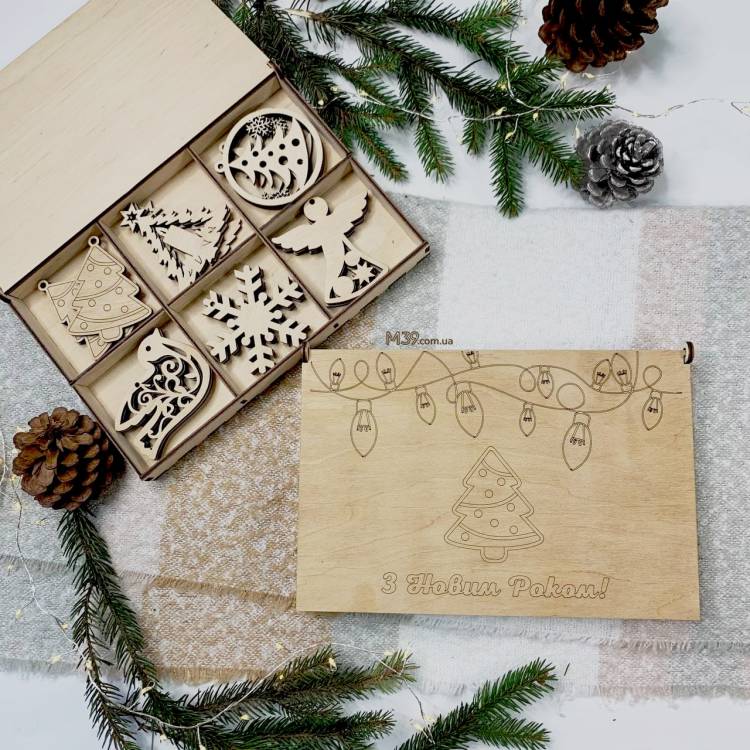 Новогодняя коробка для игрушек на елку "Гирлянды" 18 штук m39.com.ua Новогодняя коробка для игрушек на елку "Гирлянды" 18 штук