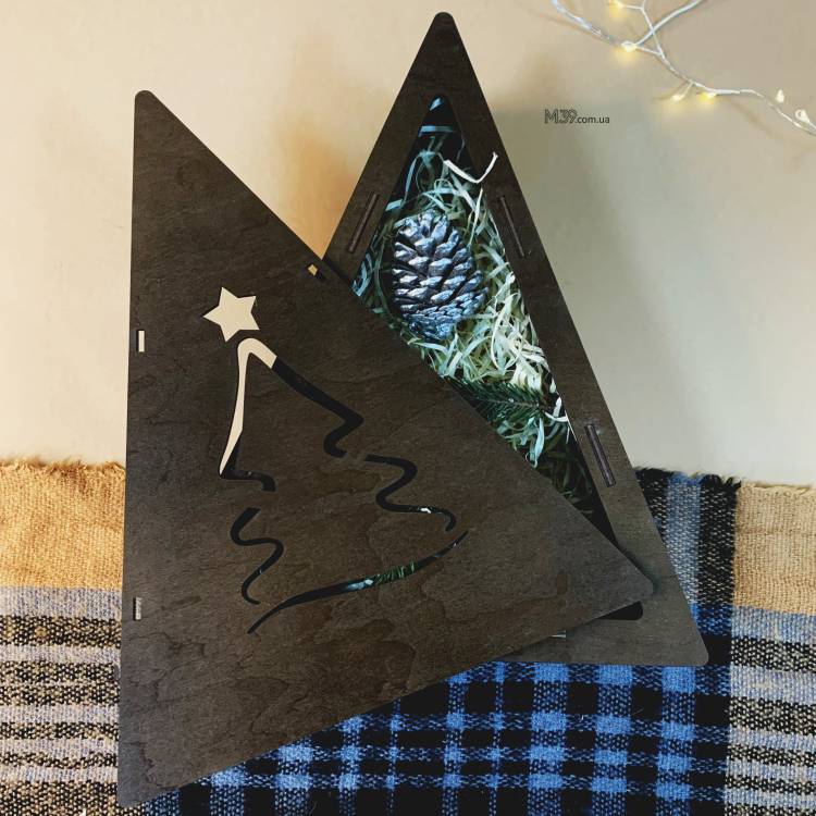 Коробка Трикутна Дерев Коробка Трикутна Дерев