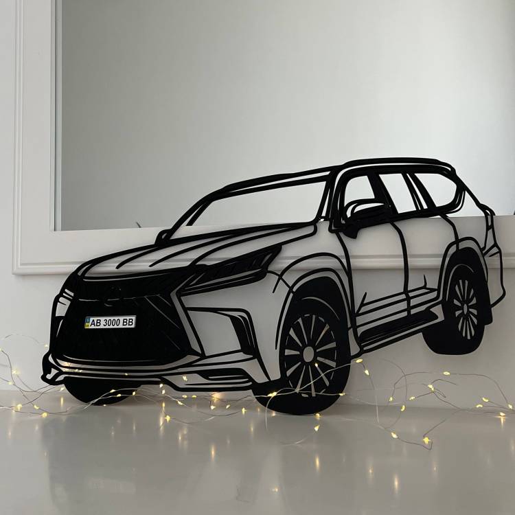 Дерев’яне Панно Автомобіля на Замовлення – Унікальний Автодекор для Інтер’єру