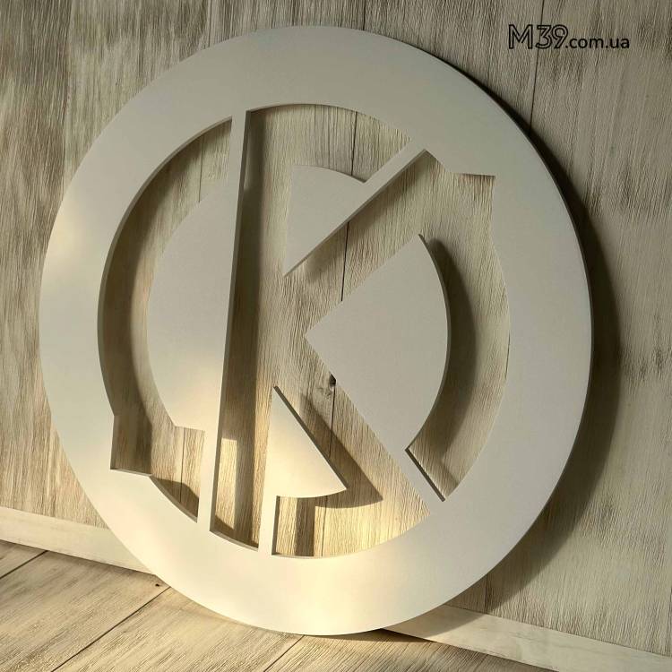 Логотип Бізнесу Круглий з Дерева на Замовлення