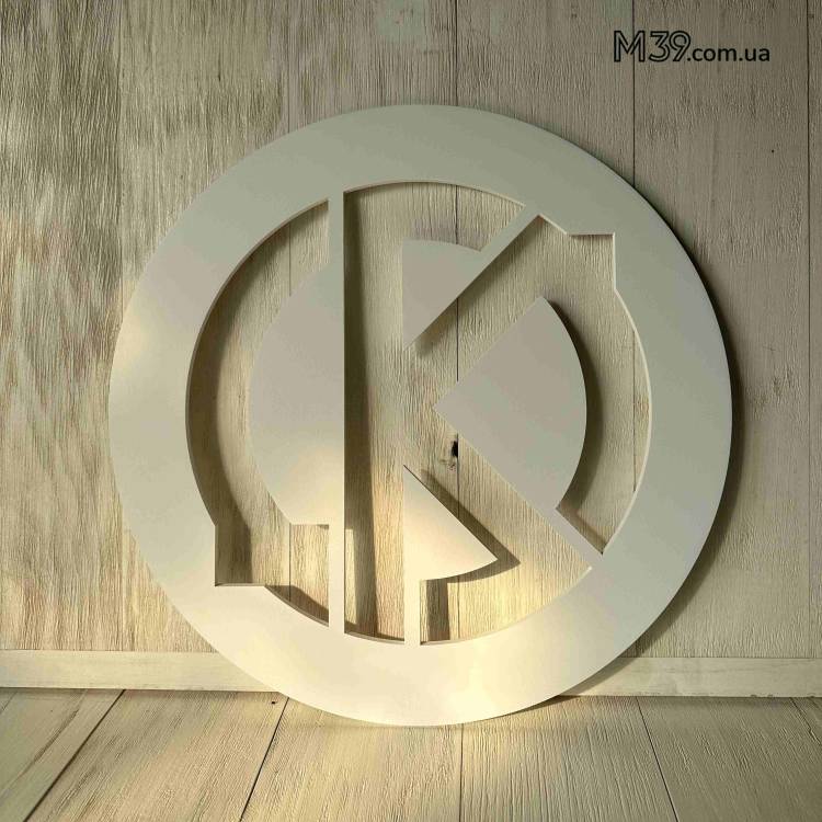 Логотип Бізнесу Круглий з Дерева на Замовлення