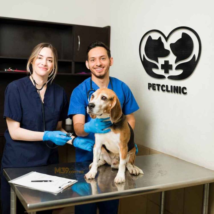 Логотип Ветеринарної Клініки з Дерева на Замовлення