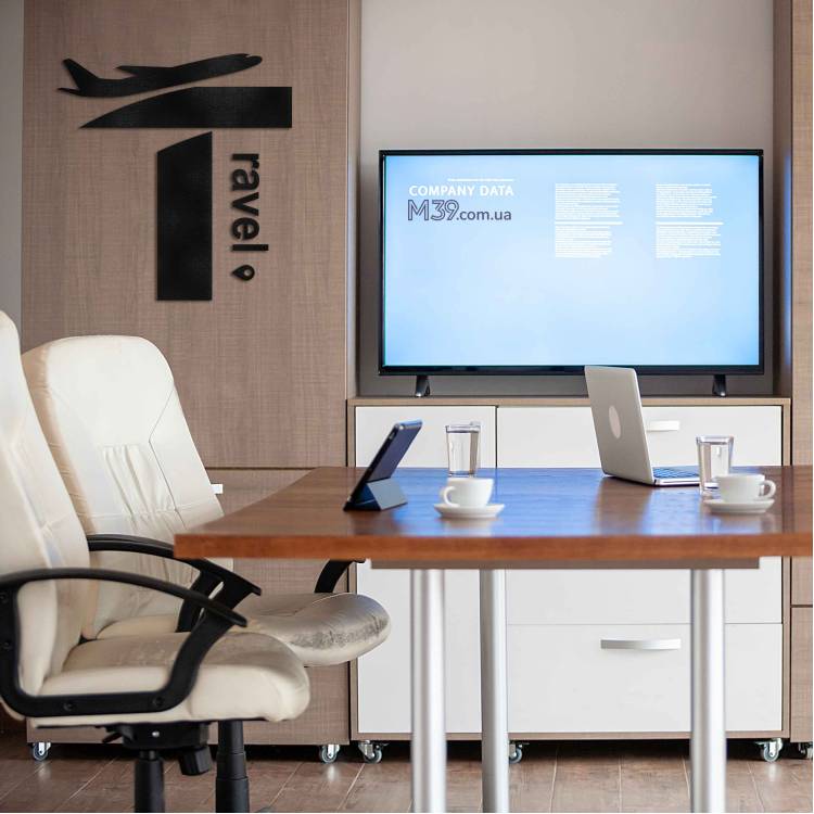 Логотип Туристической Фирмы из Дерева Интерьерный на Заказ