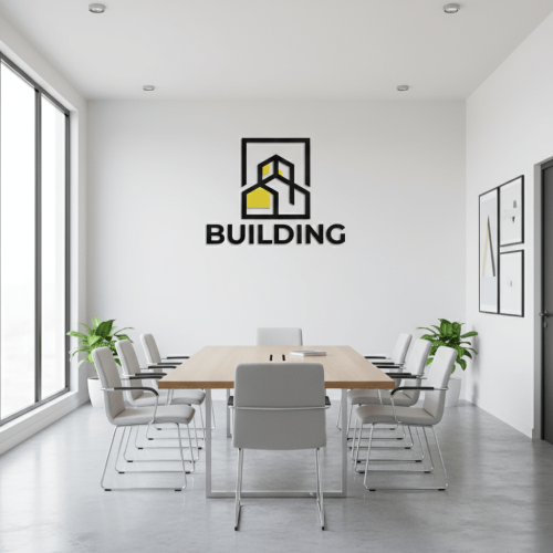 Логотип Будівельної Компанії з Дерева Інтер Логотип Будівельної Компанії з Дерева Інтер