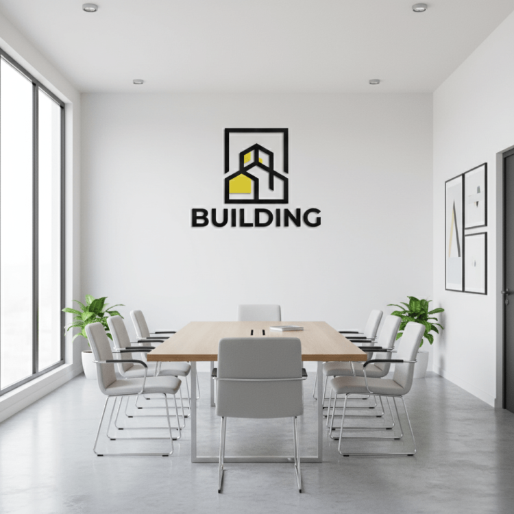 Логотип Будівельної Компанії з Дерева Інтер