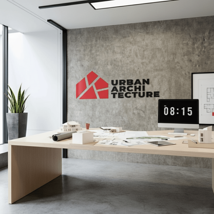 Логотип Архитектурного Бюро из Дерева на Заказ