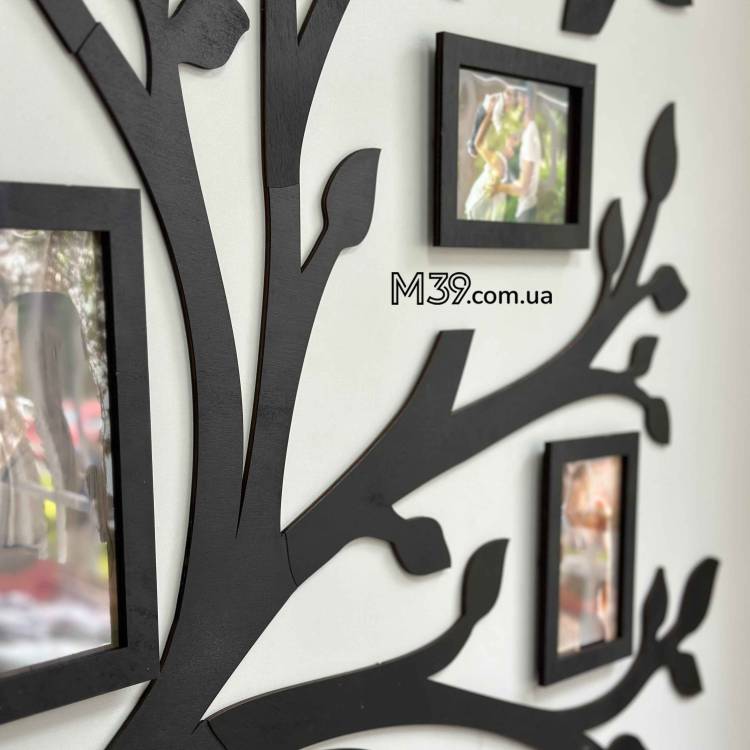 Подарунок на Пасху Батькам - Сімейне Дерево з Широкою Кроною, колаж з фоторамок