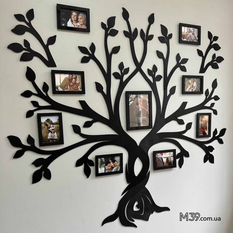 Подарунок на Пасху Батькам - Сімейне Дерево з Широкою Кроною, колаж з фоторамок