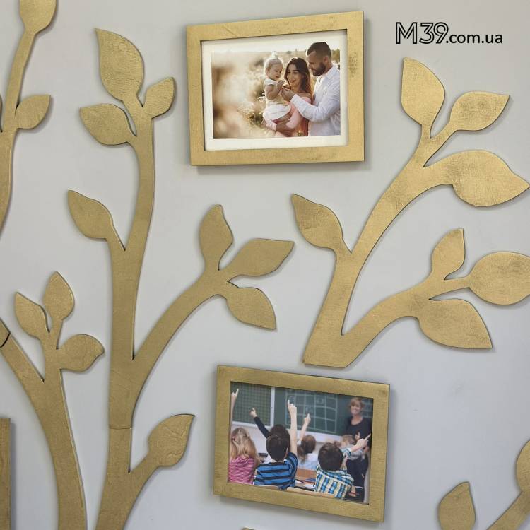 Подарунок на Пасху Батькам - Сімейне Дерево з Широкою Кроною, колаж з фоторамок