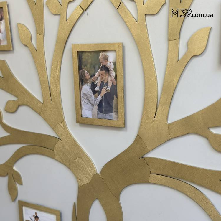 Подарунок на Пасху Батькам - Сімейне Дерево з Широкою Кроною, колаж з фоторамок