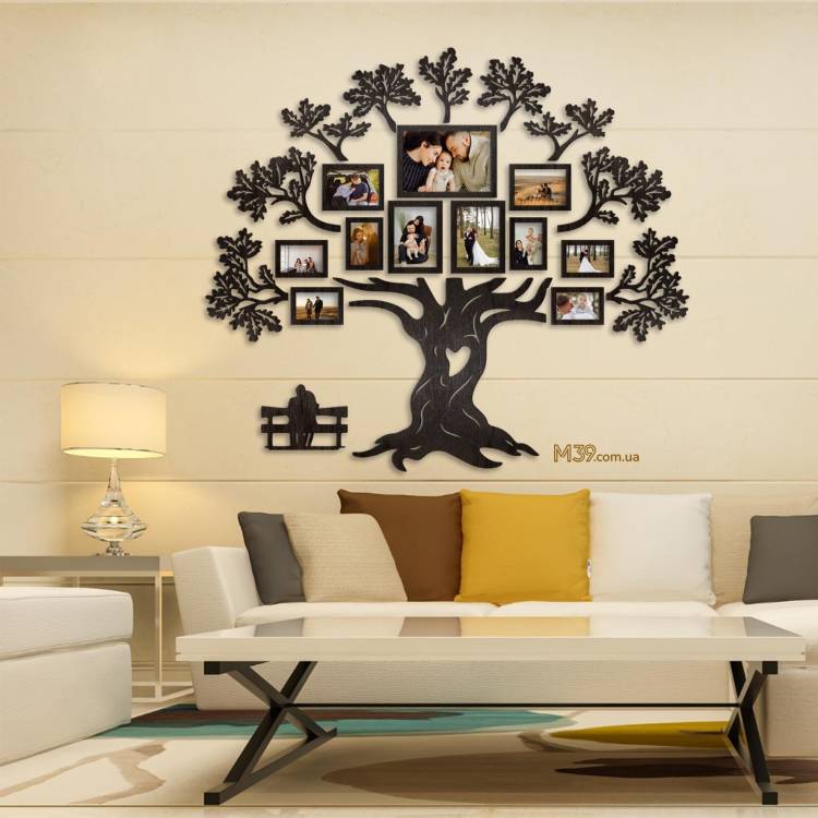 Подарунок на Пасху Мамі - Сімейне Дерево "Дуб", композиція з фоторамок m39.com.ua Подарунок на Пасху Мамі - Сімейне Дерево "Дуб", композиція з фоторамок