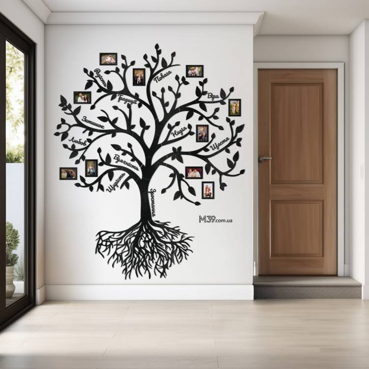 Сімейне Дерево "Родинне Коріння" Велике, Композиція з Фоторамок m39.com.ua Сімейне Дерево "Родинне Коріння" Велике, Композиція з Фоторамок