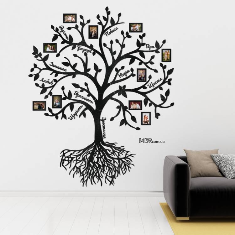 Сімейне Дерево "Родинне Коріння" Велике, Композиція з Фоторамок m39.com.ua Сімейне Дерево "Родинне Коріння" Велике, Композиція з Фоторамок