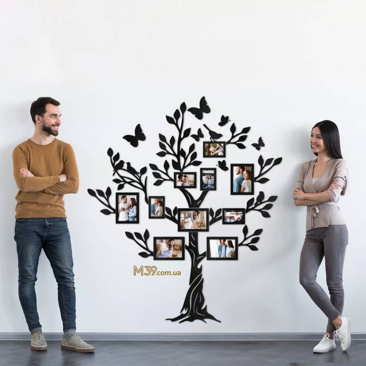 Фоторамка Колаж з Фото Сімейне Дерево "Весняне", Декор у кімнату з дерева m39.com.ua Фоторамка Колаж з Фото Сімейне Дерево "Весняне", Декор у кімнату з дерева