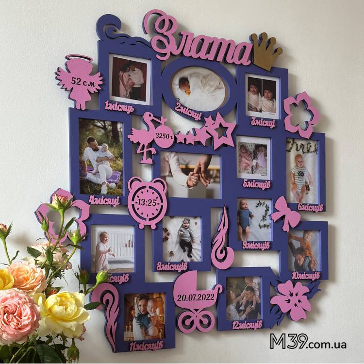 Детская Метрика Именная 12 Месяцев Жизни