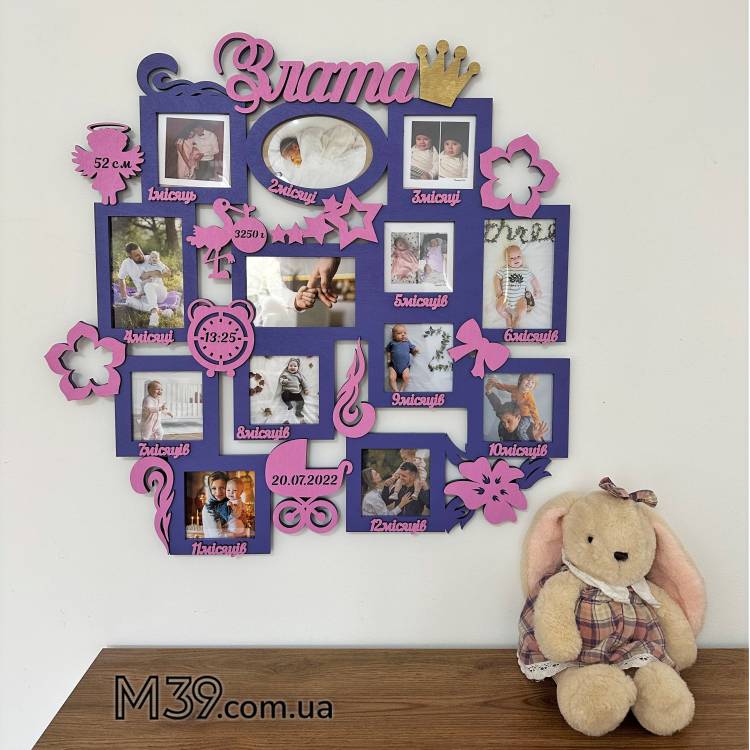 Детская Метрика Именная 12 Месяцев Жизни