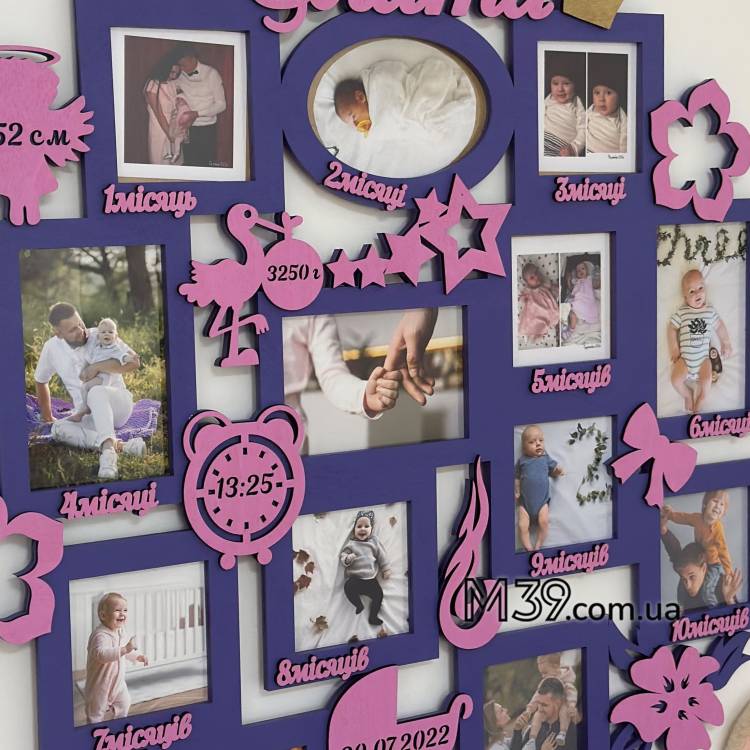 Детская Метрика Именная 12 Месяцев Жизни