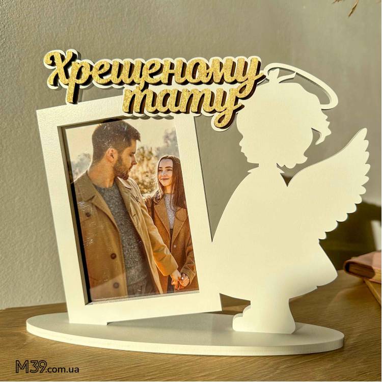 Фоторамка Настільна Янголятко Дівчинка Хрещеному Тату m39.com.ua Фоторамка Настільна Янголятко Дівчинка Хрещеному Тату