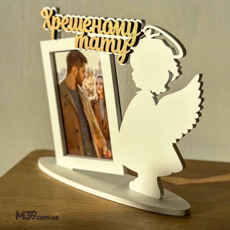 Фоторамка Настільна Янголятко Дівчинка Хрещеній Мамі m39.com.ua Фоторамка Настільна Янголятко Дівчинка Хрещеній Мамі