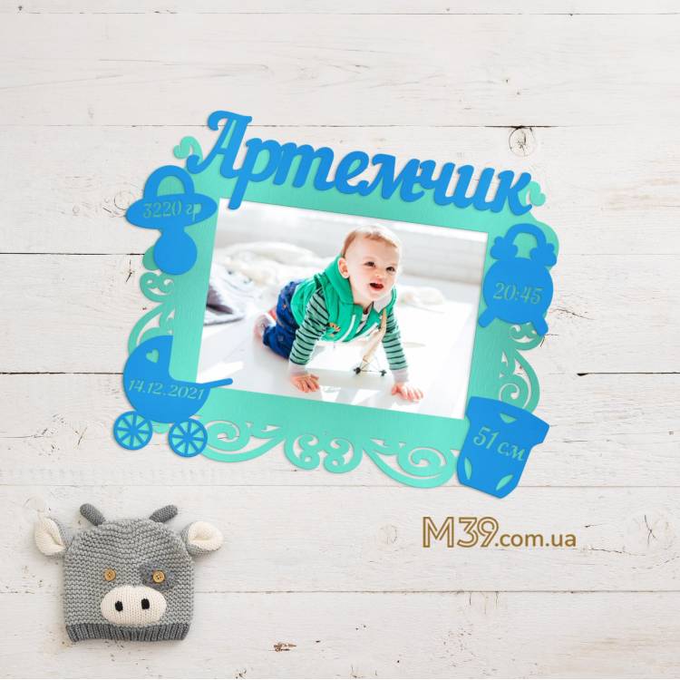 Дитяча метрика з вензелями на 1 фото m39.com.ua Дитяча метрика з вензелями на 1 фото