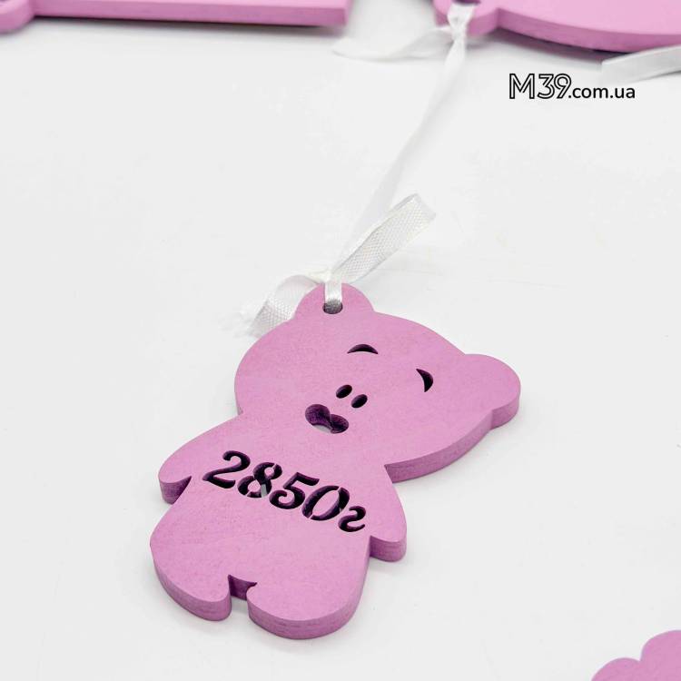 Дитяча метрика на 3 фото з метеликом