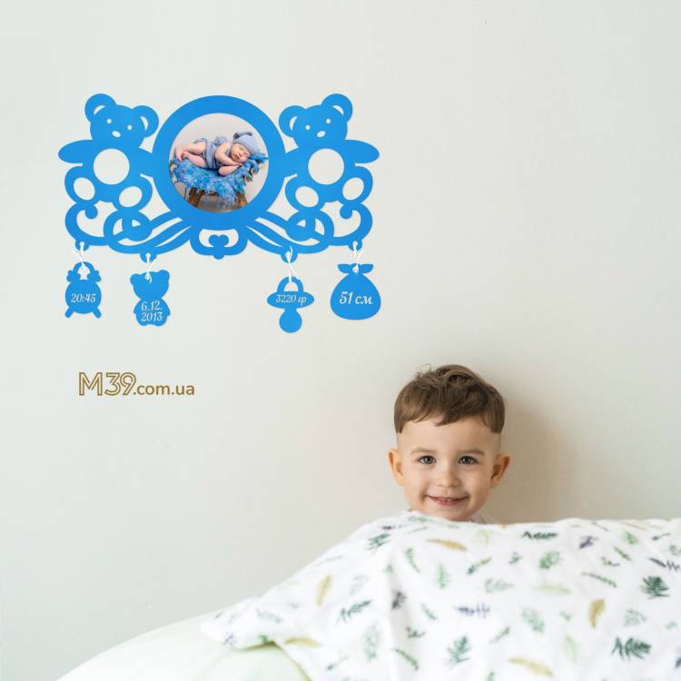 Дитяча метрика Ведмедики m39.com.ua Дитяча метрика Ведмедики