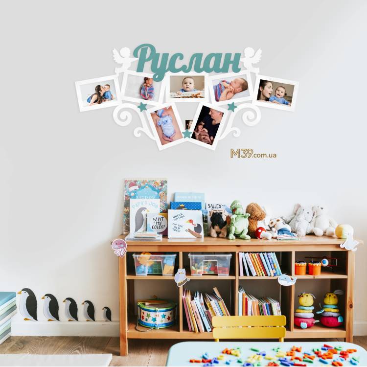 Дитяча метрика на 7 фото з ангелятами m39.com.ua Дитяча метрика на 7 фото з ангелятами