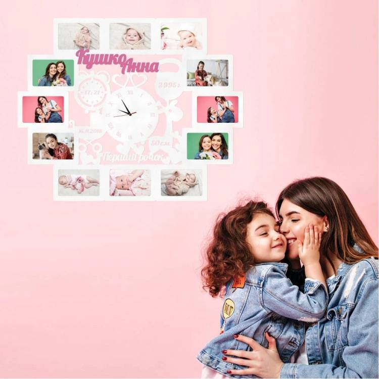 Дитяча метрика Годинник з Жирафкою