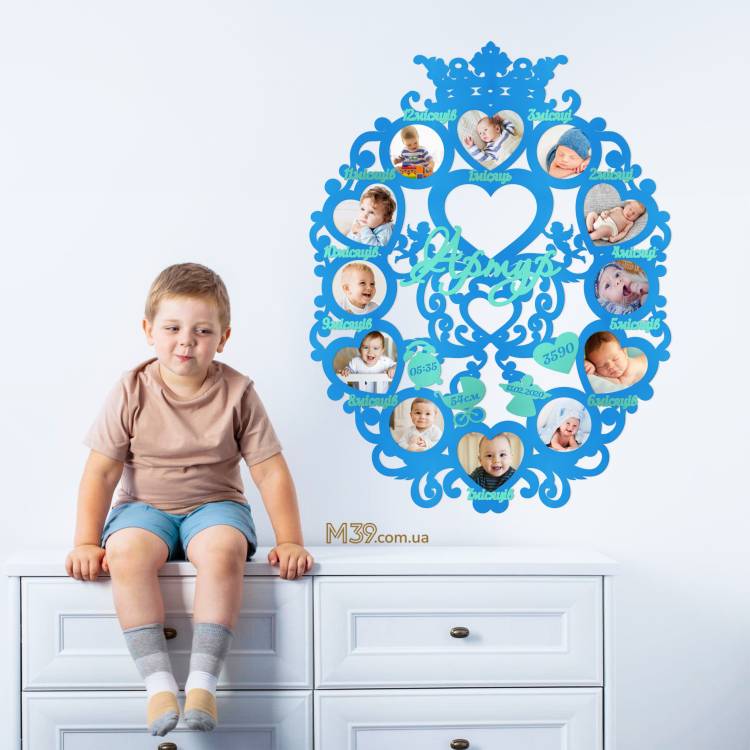 Дитяча метрика велика на 12 фото Серця