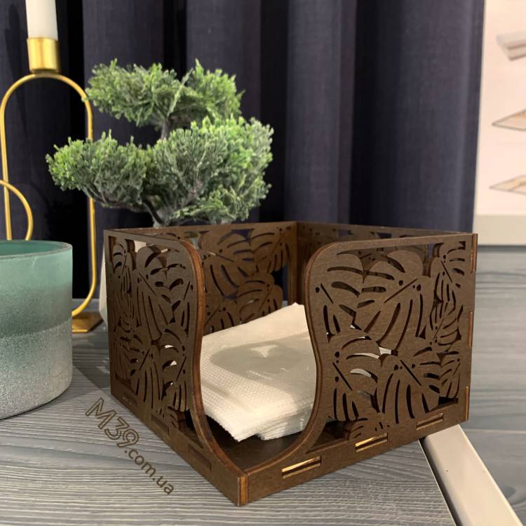 Салфетница с Листочками Монстера m39.com.ua Салфетница с Листочками Монстера