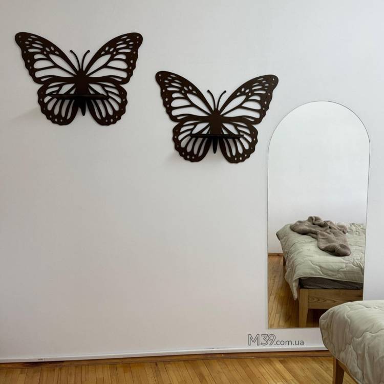 Декоративне Панно з Дерева Метелик з Поличкою m39.com.ua Декоративне Панно з Дерева Метелик з Поличкою