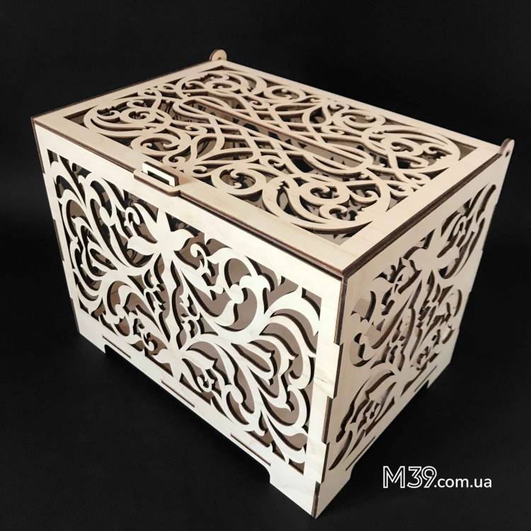 Коробка для денег свадебная Вензель