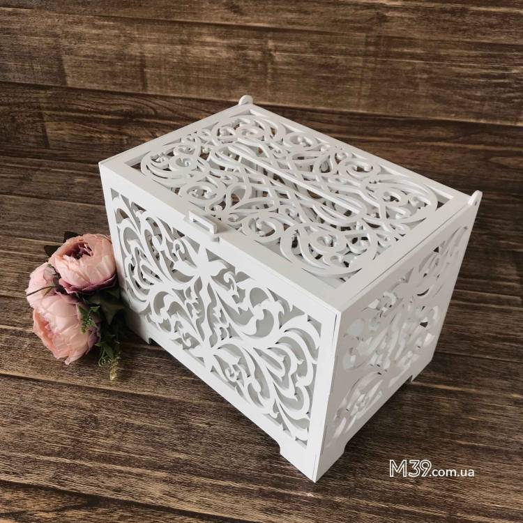 Коробка для денег свадебная Вензель