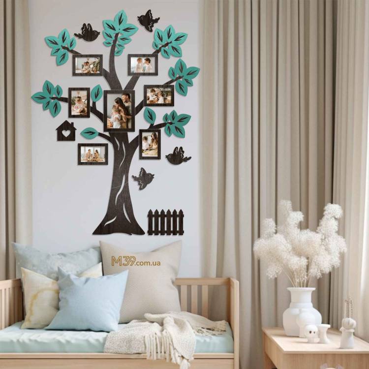 Фоторамки в дитячу кімнату - Композиція з Фоторамок Дерево Дитяче Мінімалістичне