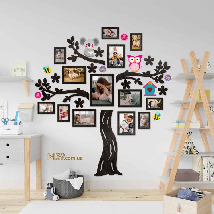 Декор в дитячу кімнату - Композиція з Фоторамок Лісова Казка, Дерево Дитяче 
