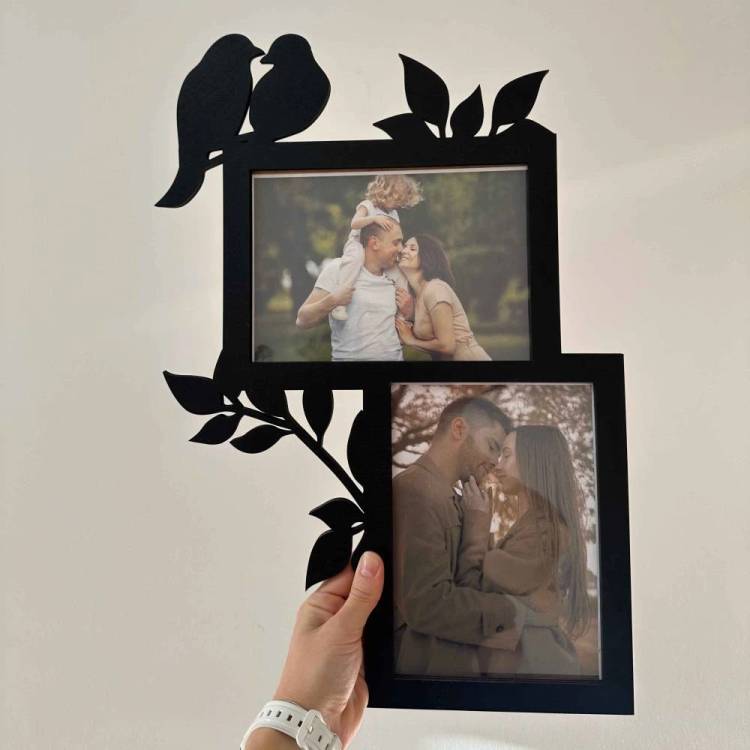 Фоторамка с Парой Птиц и Веточками Нежная