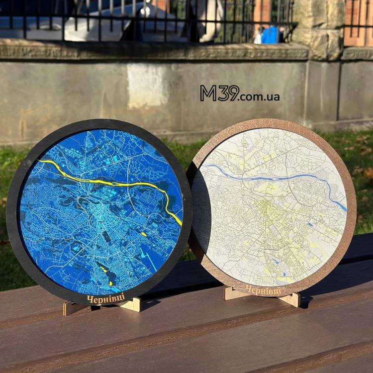 Декоративна Табличка Кругла Карта Міста