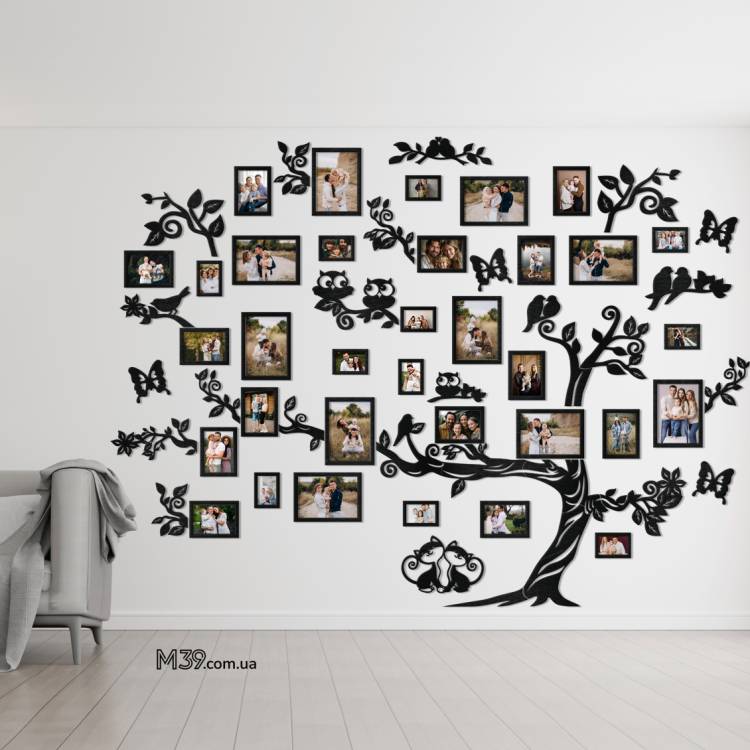 Сімейне дерево "Грандіозне", композиція з фоторамок