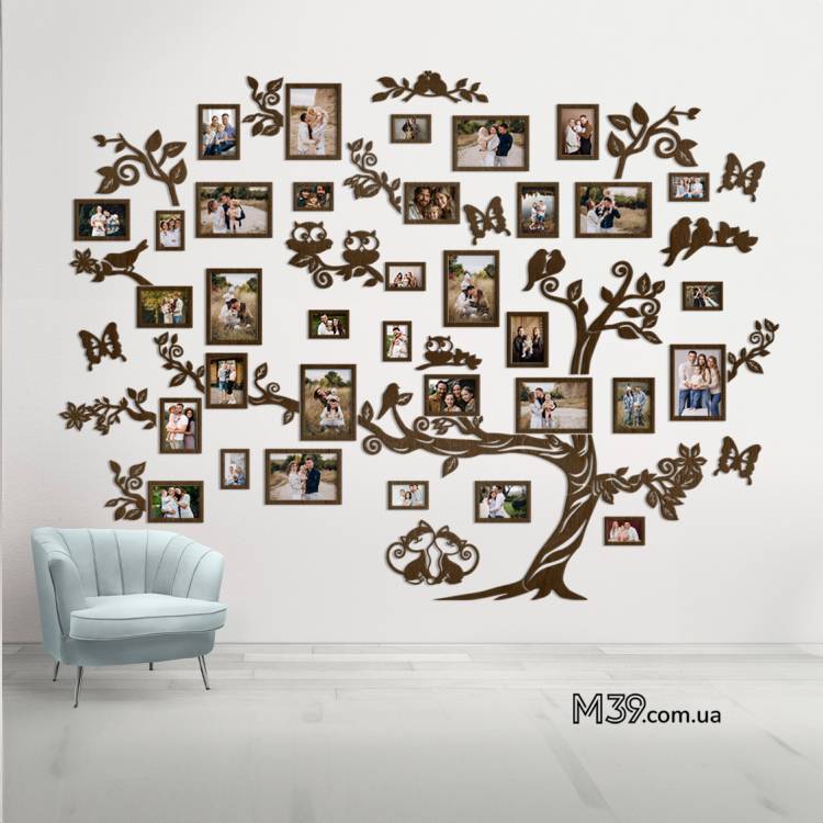 Сімейне дерево "Грандіозне", композиція з фоторамок