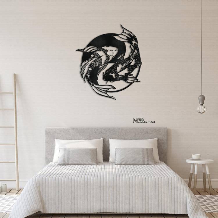 Декор з Дерева на Стіну - Панно "Риби", 3д картина на стіну m39.com.ua Декор з Дерева на Стіну - Панно "Риби", 3д картина на стіну