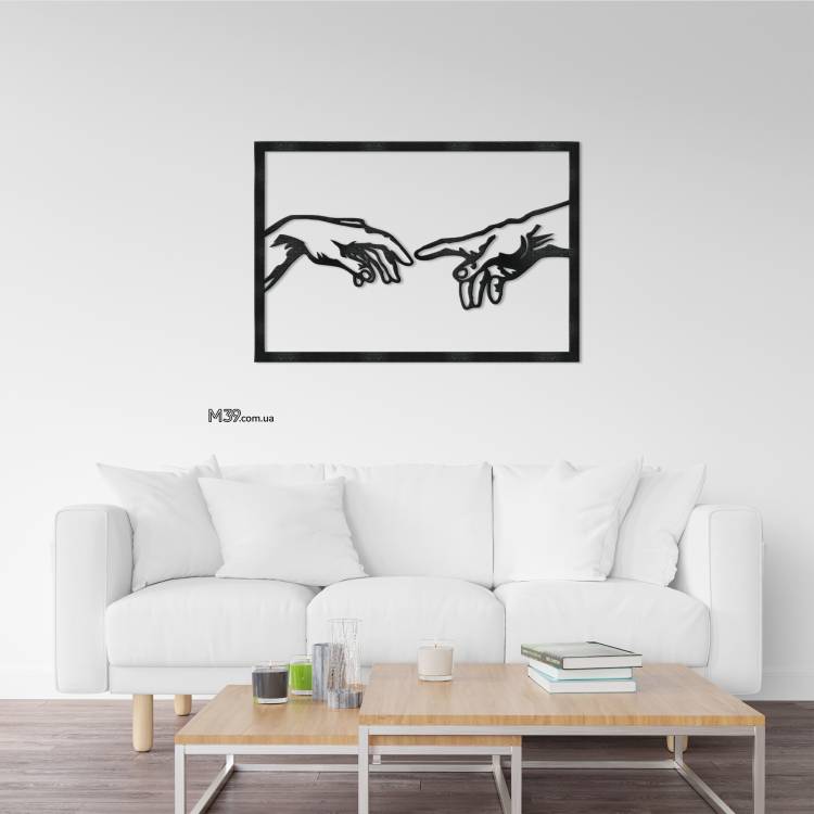 Декор з Дерева на Стіну - панно "Руки", мінімалістичний декор m39.com.ua Декор з Дерева на Стіну - панно "Руки", мінімалістичний декор